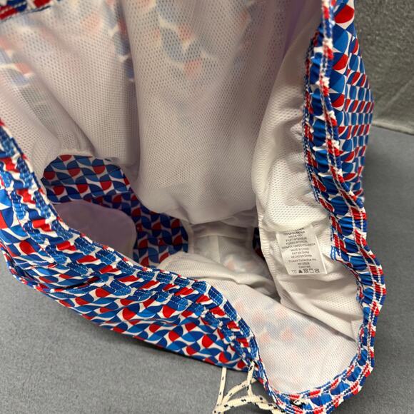 Psycho Bunny Swim Trunks Mens XXL Blue Red Mesh Lined Beach Coastal + Pockets - Picture 11 of 12